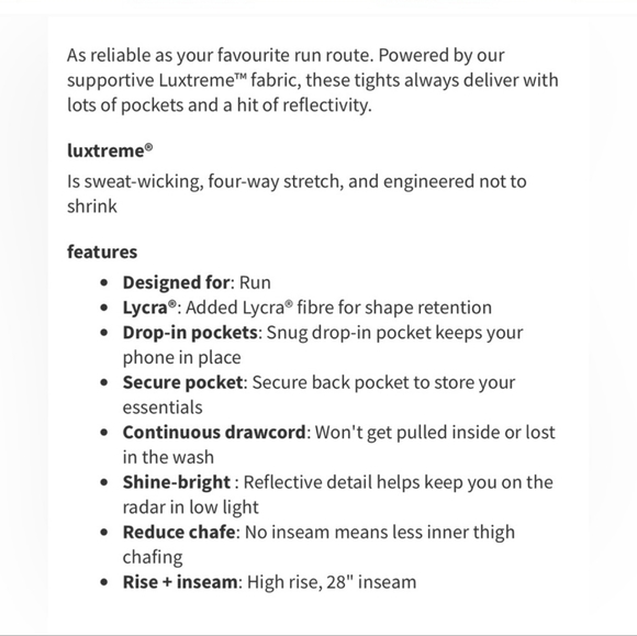 Lululemon Swift Speed High Rise 28"- size 12 - Picture 4 of 4